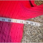 Talbots  Pink Cable Knit V Neck Sweater Women's Size Small Pima Cotton Photo 2