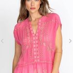 Johnny Was  CLEMENCE BLOUSE‎ in Pink, Size Medium Photo 0