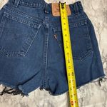 Levi's Vintage Levi’s Orange Tab Hi waisted shorts distressed cut size 9 dark wash boho Photo 3