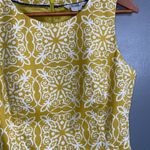 Boden Mustard Yellow Patterned Sleeveless Midi Sheath Classic Dress Size 6 Photo 5