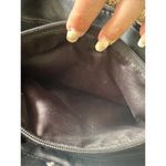 Coach Penelope Black Pebble Leather Leaf Zipper Medium Satchel Tote Bag Purse Photo 8