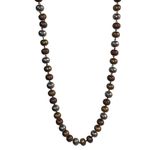 Very Rare Vintage Silver Copper & Brass Native Pearls Single Strand Necklace Gold Photo 2