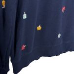 Madewell mile(s)  Confetti Floral Embroidered Mainstay Sweatshirt Size Large Blue Photo 4