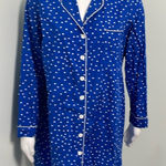 Soma  Long Sleeve Blue and White Polkadot Nightshirt medium Photo 0