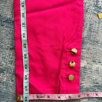 JM Collection Pink Peacock Gold Tone Buttons Straight Leg Pants XS Photo 6