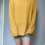 Anthropologie Eri + Ali Yellow Ribbed Cowl Neck Top Photo 2