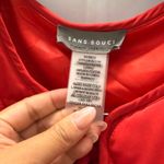 Sans Souci  Red Padded Puffed Vest Tie Front Winter Small Casual Outdoor Coquette Photo 5