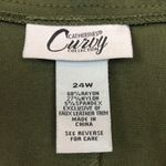 Catherines Curvy Collection Women’s Green Black Faux Leather Detail Moto Jacket Size 24W Photo 6