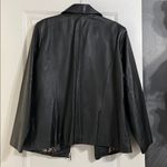 Vintage George Women’s Plus Jacket Genuine Leather Jacket Size 1X (16W) Black Photo 1