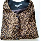 Women’s Vintage Alex Garfield Leopard Waistcoat Tuxedo Vest and skirt size 4 Black Photo 2