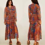 Farm Rio Wild Jungle Brown Midi Dress Size Medium Photo 9