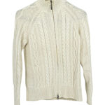 Eddie Bauer Cream Cotton Blend Women's Knit Full Zip Sweater - Size XS Photo 0
