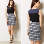 Moulinette Soeurs  Carrington Tweed Skirt Dress Black & Navy Photo 6