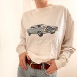 Brandy Melville  John Galt Cropped Vintage Car Long Sleeve Top Photo 2