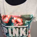Victoria's Secret PINK Tropical Floral Tee Shirt Short Sleeve Medium Photo 1