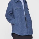 Club Monaco  Cozy Shirt Jacket in Heather Blue, Size XL New w/Tag Retail $249 Photo 10