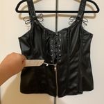 Vintage lace up boned bustier set Size 2X Photo 2