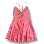 Frederick's of Hollywood Frederick’s of Hollywood Coral Pink Lace Satin Babydoll Slip Dress Lingerie M Photo 6