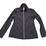 Medium Women's Biking Running Athletic Sporty Jacket Charcoal Grey Full Zip Gray Photo 0