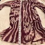 Ceres Beautiful sheer top or swimsuit cover w/ cute tiesâat neck andâgathers. Purple Size M Photo 7