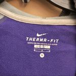 Nike Therma Fit Just Do It Full Zip Thumbhole Hoodie Grey Purple Medium Photo 3