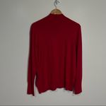 Ann Taylor New Red Turtleneck Sweater With Button Shoulder Detail Size XL Photo 7