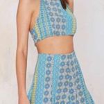 Nasty Gal blue two piece short set Photo 0