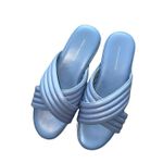 French Connection NEW River Platform Sandal In Ltblu Photo 6