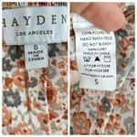 Hayden Floral Boho Cottagecore Babydoll Blouse Top Smocked Ruffle Size Small Photo 6