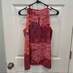 Adrienne Vittadini  tank top‎ pink orange white MED Photo 3