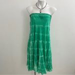 NWOT Metrowear Green Tiered Crinkle Elastic Waist Boho Maxi Skirt SMALL Photo 2