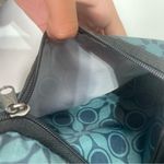 Eddie Bauer   Blue Green Floral  3Zip Travel Bag Light Crossbody Organizer Casual Photo 2