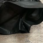 ZARA  Black Faux Leather Mini Skirt with Ruffle Photo 1