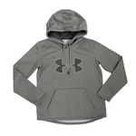 Under Armour  Coldgear Pullover Hoodie Grey Fleece Logo Sweatshirt Size Womens XS Photo 1