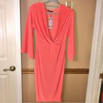 Boohoo  SLINKY BIAS CUT ANGEL SLEEVE MAXI DRESS Orange‎ Size US 8 Photo 1