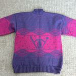 VTG 80s 100% wool turtleneck mock neck sweater pink purple ski motif apres ski Size M Photo 4