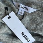 BB Dakota Gray Ruffled Vneck Sweater Photo 4