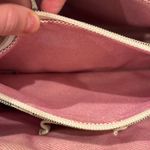 Dooney & Bourke  Monogram Canvas Leather Trim Satchel Bag Cream Beige Pink Liner Photo 11