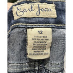 Earl Jean  Iron Cross Rhinestone Pocket Denim Shorts Y2K Cuffed Womens Size 12 Photo 4