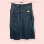 Calvin Klein Vintage 70s-80s denim jean midi skirt broken in pockets Photo 2