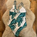 Beachsissi  Swimsuit Size Small One Piece Palm Leaf‎ White Green New With Tags Photo 6