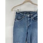 Wild Fable  Jean Women 0 Blue Distressed Straight Leg‎ High Rise Button Fly Photo 8
