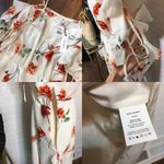 First Monday Floral Lace Up Sleeve Midi Dress​ Orange Photo 6