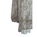 Talbots  Womens Top Snake Print Button Front 3/4 Sleeve 2-Piece Gray Plus Size 14 Photo 8