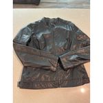 LA coalition jacket ‎ womens large Black Faux Leather Motorcycle Jacket Biker Photo 1