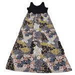 Nicole Miller Dress Womens Medium Pink Blue Floral Maxi Crazy Quilt Photo 1