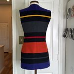 The Limited Vintage 1990s  stripe multicolor long wool blend vest Photo 8