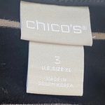 Chico's  Black White Striped T-Shirt Dress with long  Sleeves Size XL Photo 4