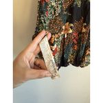 ZARA  Z1975 Denim Floral Hibiscus Short ShirtDress Bell Sleeves Womens Size Large Photo 11