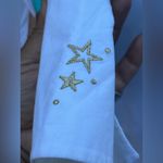 Karen Millen  Ruffle Gold stars ⭐️ Embroidered Button Down Shirt Photo 13